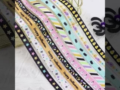 10 мм Новый Продукт Сцена Хэллоуина Атмосфера Тыква Призрак Паук Конфеты Трюк Мастер ленточка Атмосфера