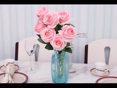 Симулированный букет роз, шелковый цветок, пластиковый цветок, поддельный цветок, одноветвистые декорации гостиной