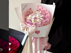 Популярный вальс полка точка в форме одного куска листа цветочный букет оберточная бумага 520 День матери fl