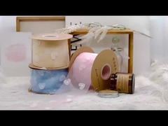 Тяжелая промышленность Персиковое сердце Вышивка Снежная пряжа Букет упаковка Макаронная лента Цветочный магазин Торт Ш