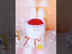 Букет цветочного аранжирования на Фестиваль Цзи, подарок на День матери, милые уши кролика, искусственные цветы, т.д.