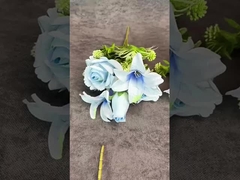 Симулированные цветы европейская роза лилия комбинация букет свадьба домашнее украшение украшение крест бо