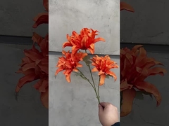 Свадебный симулятор цветка, три головы фиолетовой орхидеи, цветок свадебного зала, домашнее убранство, шелковый поток