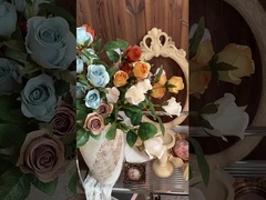 Имитация цветов розы, 6 голов Дора Роза Водопад, искусственное украшение цветов, свадебный букет оптом