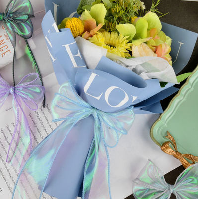 Хорошая цена. Красочный Fishtail цветок торта ленты марли упаковывая ленту DIY флористическую бумажную онлайн