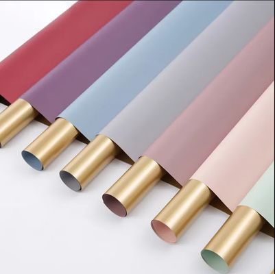 Купить 64X34X0.36 см Скважина ручной работы Двусторонняя пластиковая бумага для упаковки цветов с золотом Производство в сети