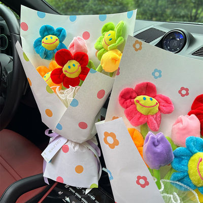 Купить 20х35 см. Дофаминный творческий букет мультфильм искусственный цветочный букет многоцветный для подруги подарок на день рождения Производство в сети