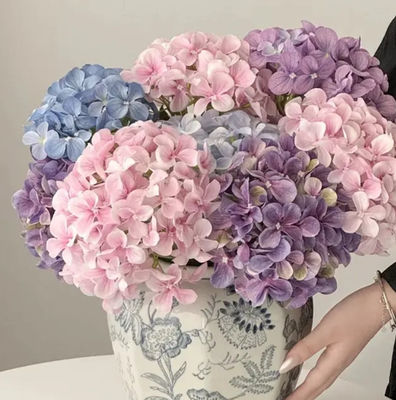 Купить Домашнее украшение Искусственный цветок гортензия Ресторанное украшение Цветочные убранства Свадебные убранства Большой гортензия Производство в сети