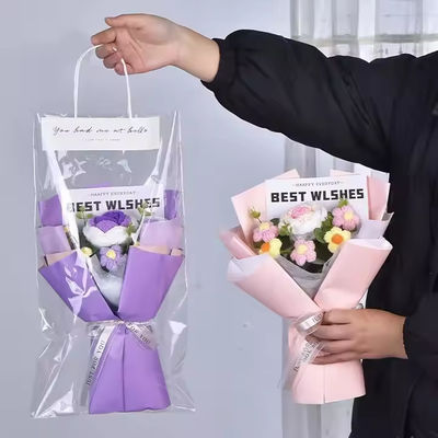 Купить Ручной сделанный вязанный искусственный цветочный букет День святого Валентина День благодарения Выпускной День матери Пасха Рождество Новый год Производство в сети