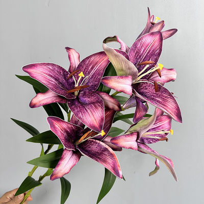 Купить Европейский стиль ретро симуляция цветовой градиент касание лилии букет, домашнее украшение симуляция цветов Производство в сети