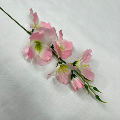 Купить Симулированный цветок маленький единственный меч орхидея поддельный цветок трансграничный горячий продажа цветочный букет высокий кожевенный шелковый цветок маленький орхидея столовой цветочный аранжимент Производство в сети