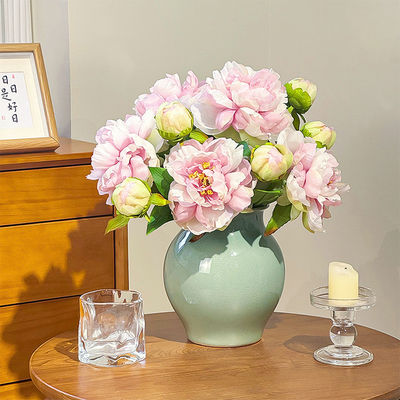 Хорошая цена. Высококлассные цветы из пиона и искусственных цветов из пиона, цветы в китайском стиле для декоративной гостиной, украшения для столового стола, букеты из искусственных цветов из пиона. онлайн