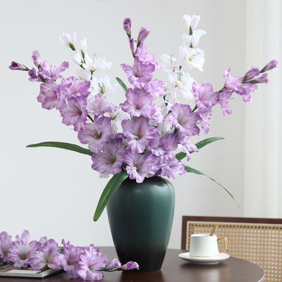 Хорошая цена. Высококлассные искусственные цветы, одноветвистые гладиолусы искусственные цветы, домашняя гостиная и столовая отделка, свадебные фотореквизиты, искусственные букеты онлайн