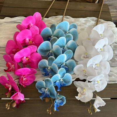 Купить Phalaenopsis искусственные цветы с высоким качеством, искусственные цветы для свадьбы и домашнего убранства, трансграничная внешняя торговля оптом Производство в сети