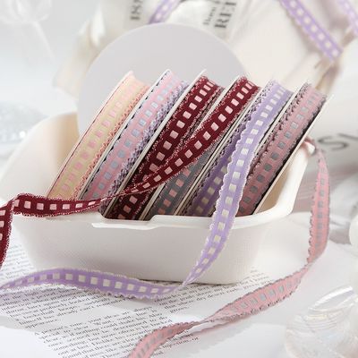 Купить DIY ремесла необходимые темно-синие клетчатые лямки ручной работы бант заколка для волос аксессуары одежда обувь шляпы цветочные букеты упаковочные ленты Производство в сети