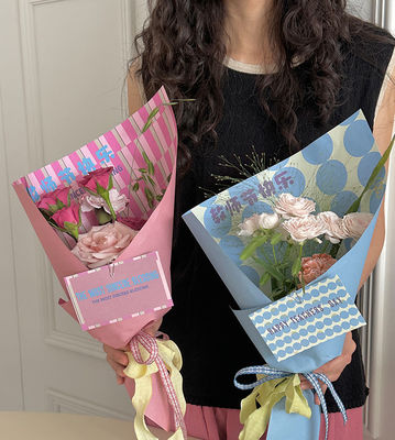 Купить Цветочные материалы День учителя Допамин серии ленточки цветы Одиночный букет ремень для цветочной упаковки ткань Производство в сети