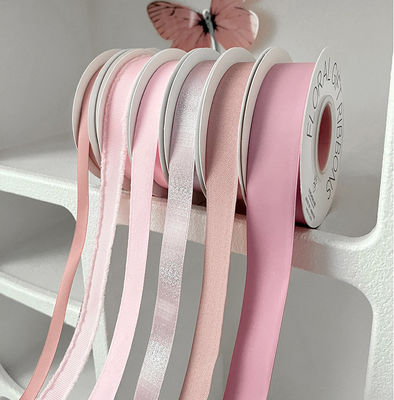 Купить Розовая память ленточка цветочная аранжировка упаковка аксессуары для волос подарочная упаковка с ручной работы Букет Производство в сети