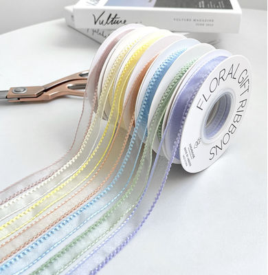 Купить Корейская волна Края снега Шелковая лента Цветовая упаковка Материал самодельный Букет Связывающие цветы Продвинутая декоративная полоска Производство в сети