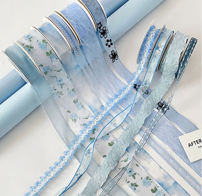 Купить Искусственный синий океан Мечта Серия Лента Цветок Букет Упаковка Лента Цветочный Декор Материал Партия Ручная работа DIY Производство в сети