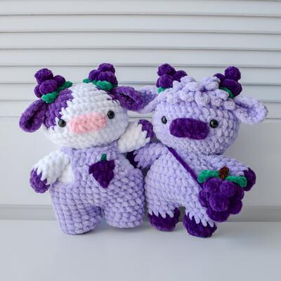Купить Kaiyue на заказ розовая плюшевая игрушка-корова клубничная корова амигуруми вязаная крючком кукла с плюшевыми животными игрушечные лошадки Производство в сети