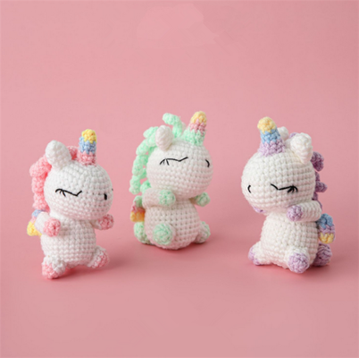 Купить Новый Амигуруми Ручная игрушка плюшевая кукла украшение подарка набитые животные единорог для мальчиков девочек Производство в сети