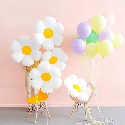 Хорошая цена. Цветок маргаритки стиля Ins милый формирует украшение партии Globos воздушных шаров фольги онлайн