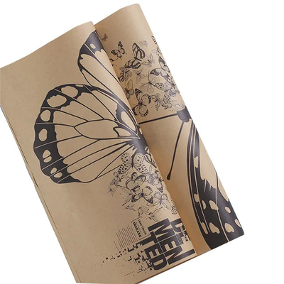Хорошая цена Бумага для упаковки цветов серии Butterfly 80 грамм kraft с логотипом онлайн