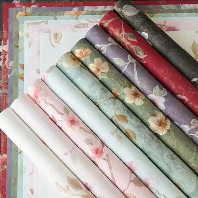 Хорошая цена. высококачественная смешанная целлюлозная рельефная цветочная оберточная бумага для китайской ретро-арт-печати онлайн
