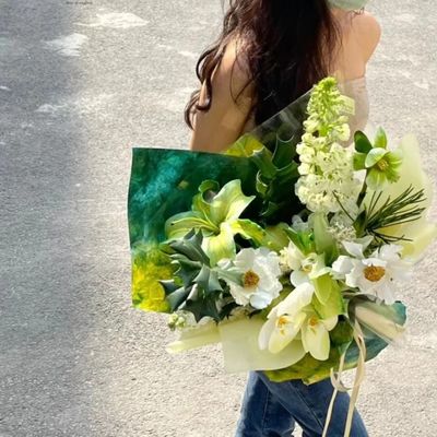 Хорошая цена. Каменная текстурная бумага для промывания чернилами, бумага для упаковки цветочных букетов, упаковка цветочного искусства с плавающими красками, материалы для упаковки цветочной бумаги онлайн