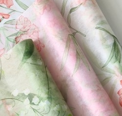 Хорошая цена. Печатная подкладка из нетканой ткани Linglan с высококачественной цветочной упаковочной бумагой онлайн