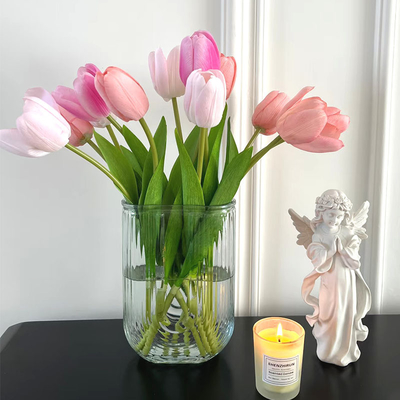 Хорошая цена. Handmade PU Tulips Custom Size Simulated Flowers for Living Room Decoration and Photography Props онлайн