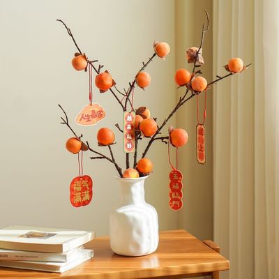 Хорошая цена. Симуляция индивидуального размера 8 Маленьких персимов Имитация настоящих и фальшивых персимов Разновидности цветов для домашнего украшения Свадьба онлайн