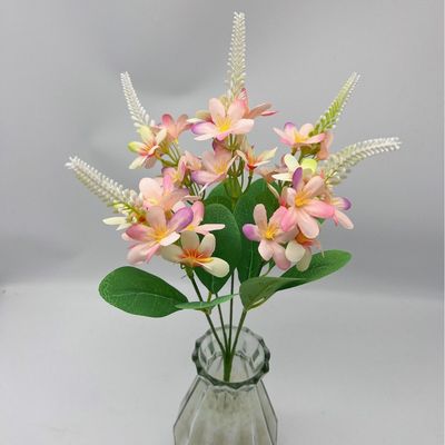 Хорошая цена. 5 вилок Симулированные маленькие дикие хризантемы Пластиковые цветы свадебные принадлежности Букет онлайн