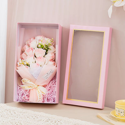 Хорошая цена. Подарочная коробка с 18 розовыми мыльными цветами, букет мыльных цветов, День святого Валентина, рождественский подарок, маленький подарок на день рождения, трансграничные поставки онлайн