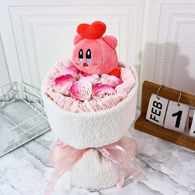 Хорошая цена. Мультфильмы куклы, букеты роз, мыльные цветы, Фестиваль Qixi, Куклы Star Kirby, цветочные букеты, мыльные букеты онлайн