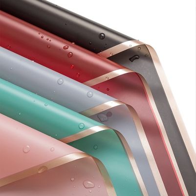 Хорошая цена. Ханьсу бумага матовая бумага бумага для упаковки цветов Золотой краевой желе пленка материал DIY для цветочных букетов Время доставки 30-45 дней онлайн