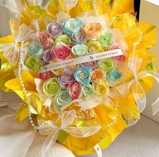 Хорошая цена. Красивое кристаллическое стекло водонепроницаемая цветочная бумага для партий 57*57 см онлайн